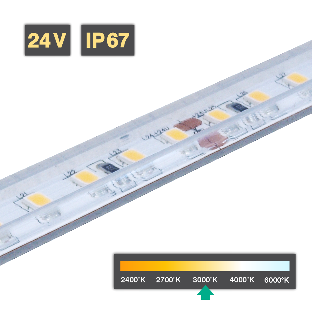 LED Strip Set 14.4 W/M 120LED/m 5m IP67 mit IP67 wasserresistentem Net