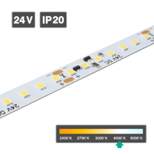 Flexible LED Strip Light | Long Series | 9.6W/m 24V 4000ºK IP20 15m