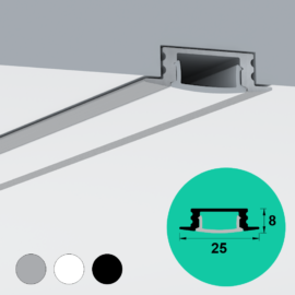 LED Profile – Recessed | Medium | Shallow