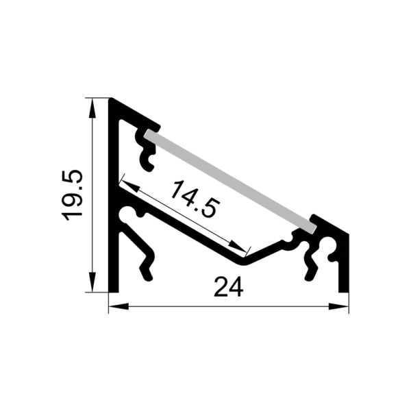 LED Profile – Corner | Flat