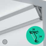 LED Profile – Corner | Flat