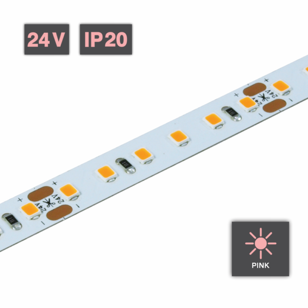 Flexible LED Strip Light Pink 24V IP20
