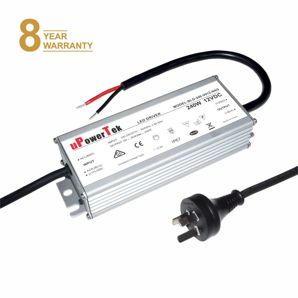 240W 12V DC 20A LED Driver | uPowerTek BLD-240-V012-NNS