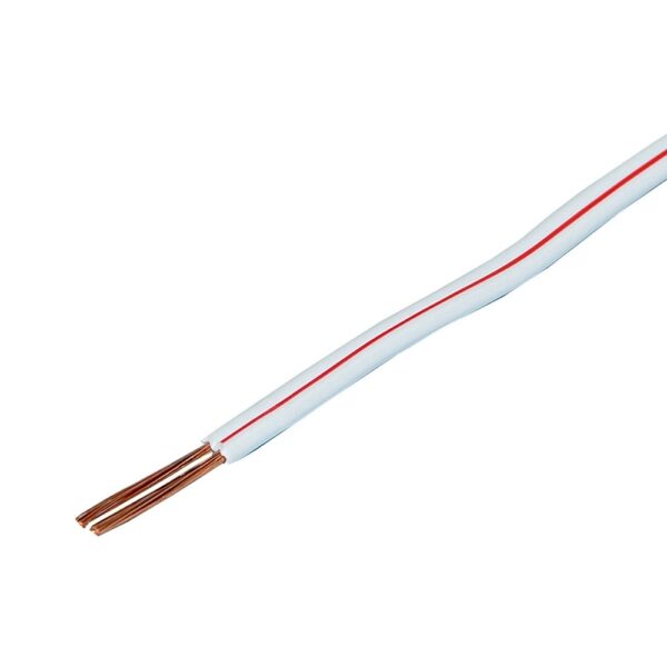 Cable Figure 8 White & Red 4A