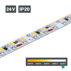 Flexible LED Strip Light | Series 3 | 9.6W/m 120 LED/m 24V 6000ºK IP20 5M