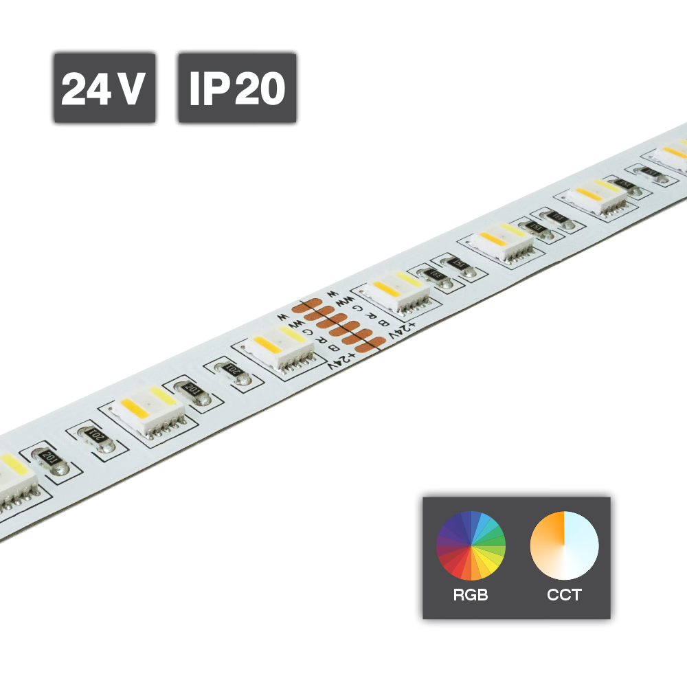 Tira LED Flexible 60 LEDs/m RGB-CCT Solo Chip - por 50cm