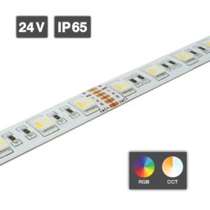 Flexible LED Strip Light | RGB+CCT | 27W/m 72 LED/m 24V IP65 5m