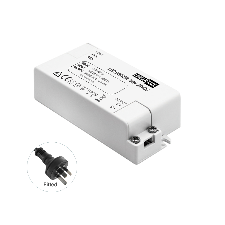 Indoor Plug-in LED Driver - 12V or 24V DC (24W/60W/100W)