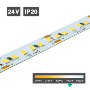 Flexible LED Strip Light | Series 6 | 18W/m 180 LED/m 24V 4000ºK IP20 5M