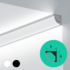 LED Profile - Corner | 0808 - 3m - White - Opaque Cover