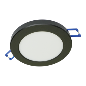 LED Downlight 24V DC 3000ºK | Ø95mm Spring Mount | Matte Black